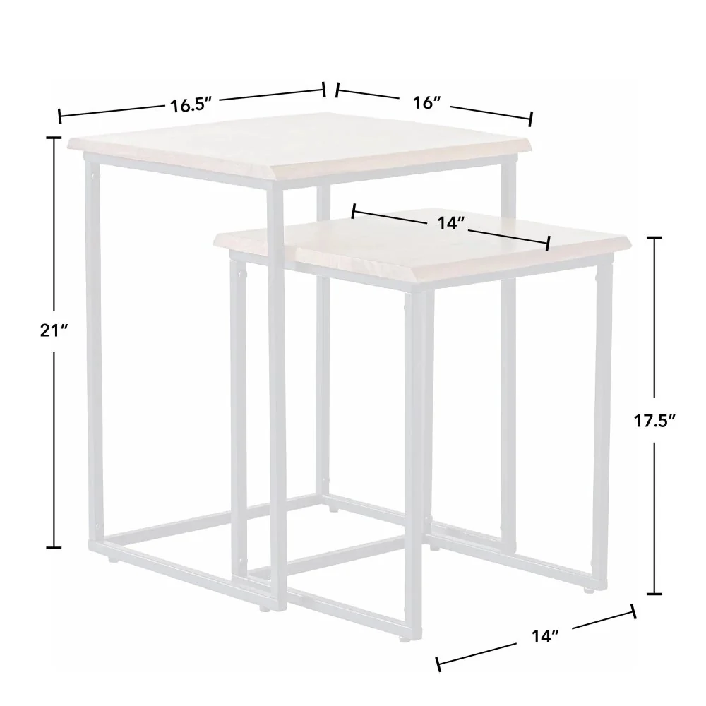 brown and black live edge nesting end table 2 piece set 5432223 brown and black live edge nesting end table 2 piece set 5432223