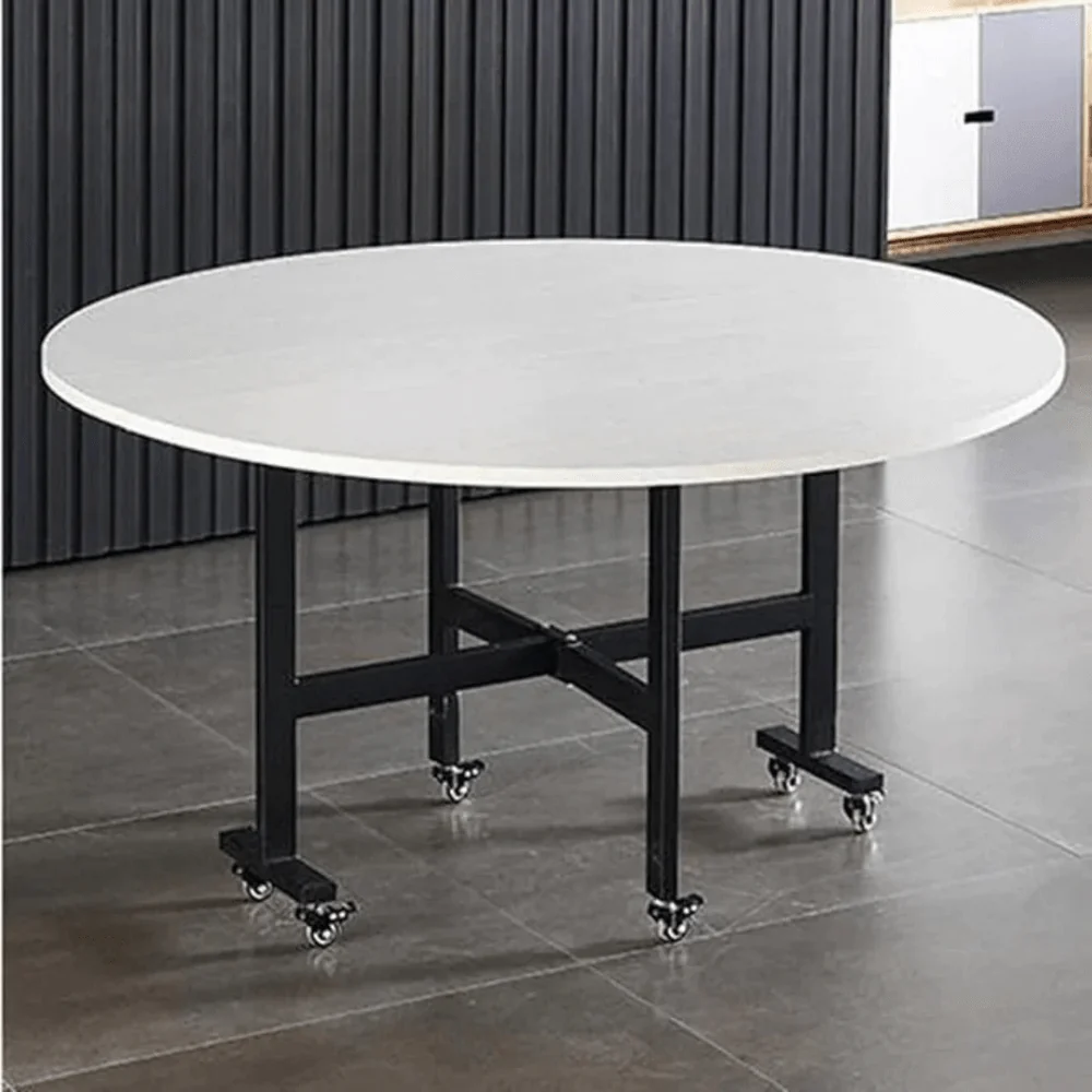 mobile folding dining table with 6 wheels marble texture table top 2307476 mobile folding dining table with 6 wheels marble texture table top 2307476