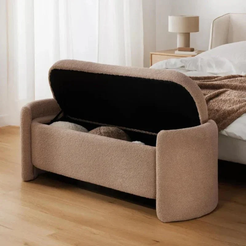 upholstered teddy bench with storage space 1356262